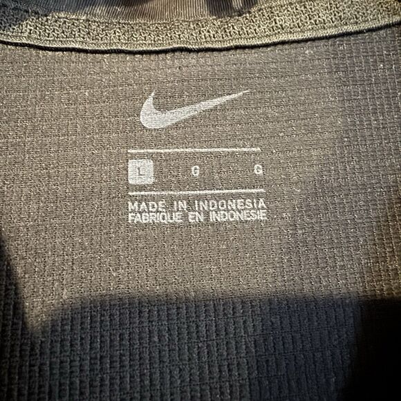 Nike Large Men's Black Polo Shirt Performance Golf Lion Logo Team Collegiate - Picture 3 of 8